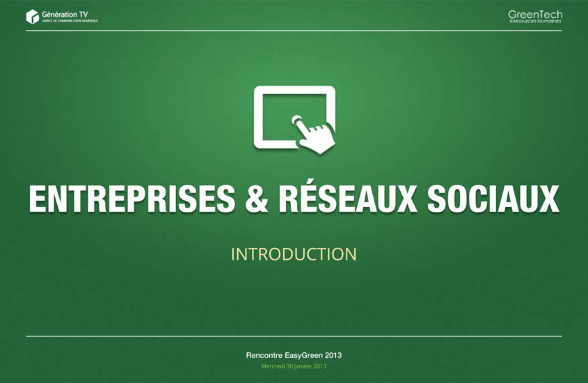 Les entreprises & les réseaux sociaux- Introduction