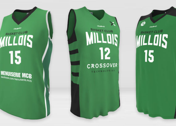 Basket Club Millois - Maillots de basketball (2016-2018)