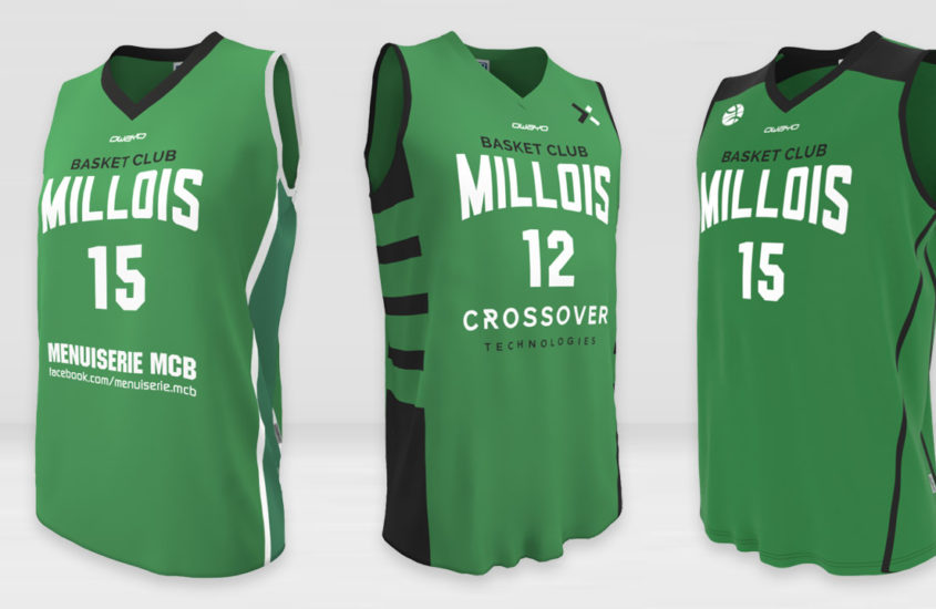 Basket Club Millois - Maillots de basketball (2016-2018)